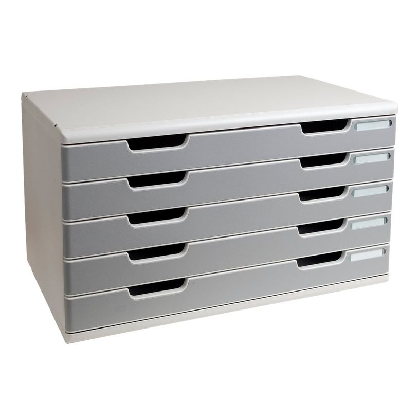 9002493420601-Exacompta MODULO Classic - Bloc de classement 5 tiroirs - A3 - gris/granit-P_79151122_2-1