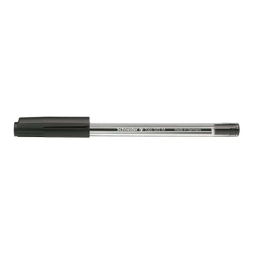 4004675004581-Schneider Tops 505 M- Stylo-bille - Noir – Pointe Moyenne avec Corps Transparent et Capuc-P_79151301_6-3