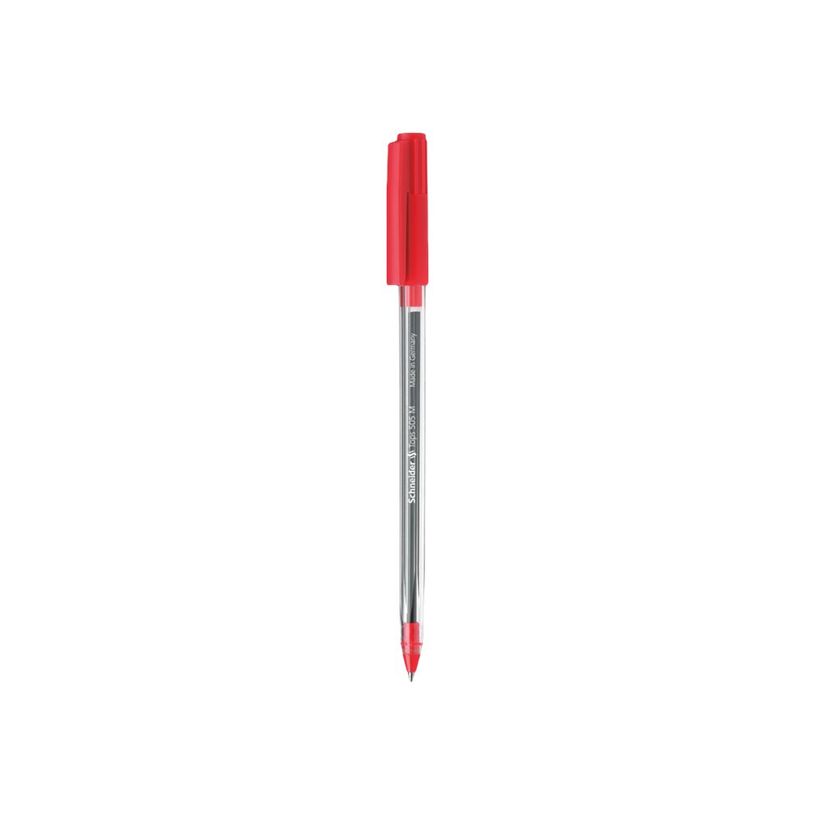 4004675004604-Schneider Tops 505 M- Stylo-bille - Rouge – Pointe Moyenne avec Corps Transparent et Capu-P_79151302_5-4