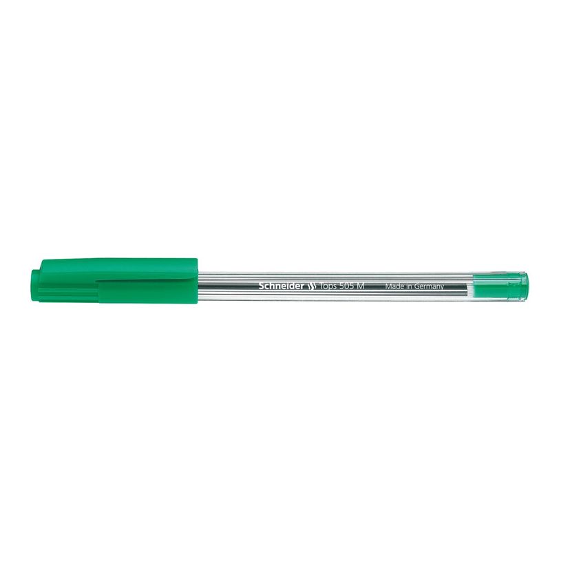 4004675004642-Schneider Tops 505 M- Stylo-bille - Vert – Pointe Moyenne avec Corps Transparent et Capuc-P_79151304_3-3