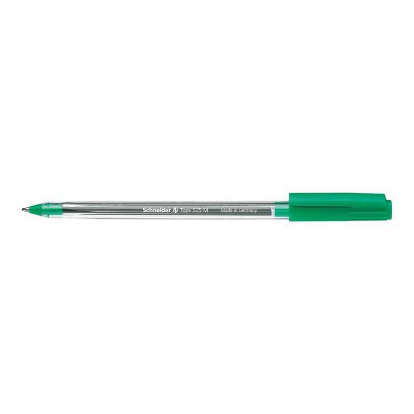 4004675004642-Schneider Tops 505 M- Stylo-bille - Vert – Pointe Moyenne avec Corps Transparent et Capuc-P_79151304_4-2