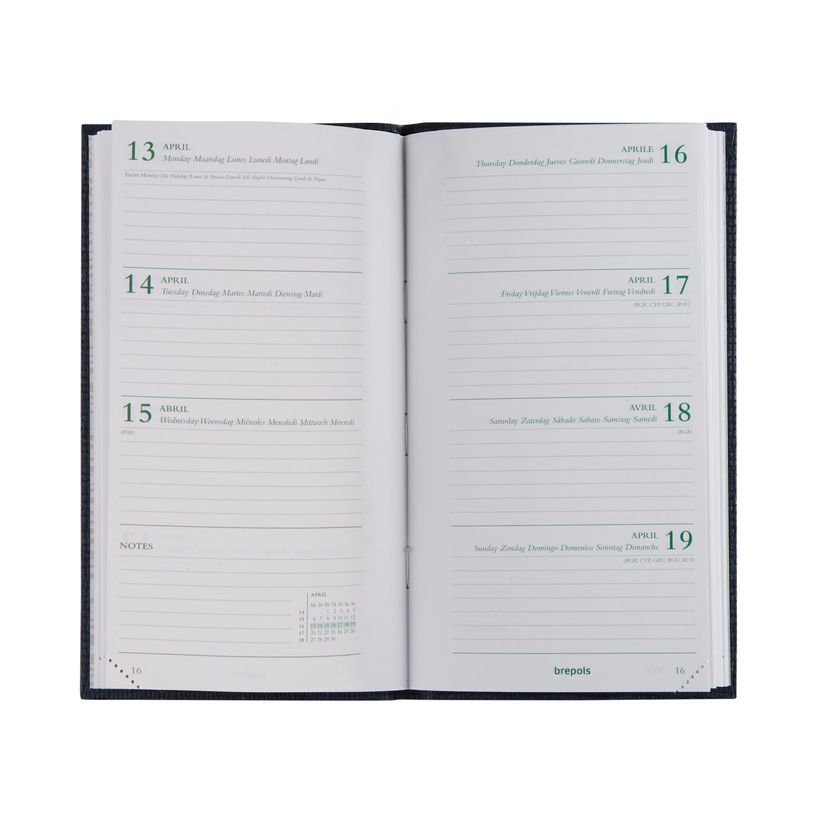 5412303127417-Agenda de poche Ecorama Kazar - 1 semaine sur 2 pages - 9 x 16 cm - disponible dans différentes couleu--1