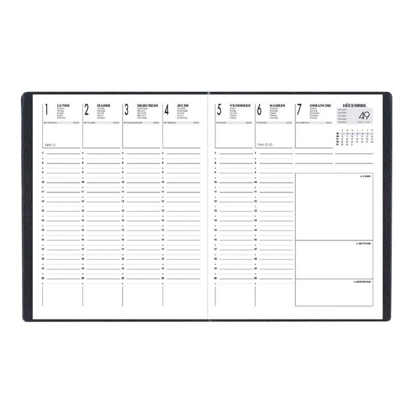 3147281209009-Agenda Classique - 1 semaine sur 2 pages - 19 x 24 cm - disponible dans différentes couleu-P_79151606_1-2