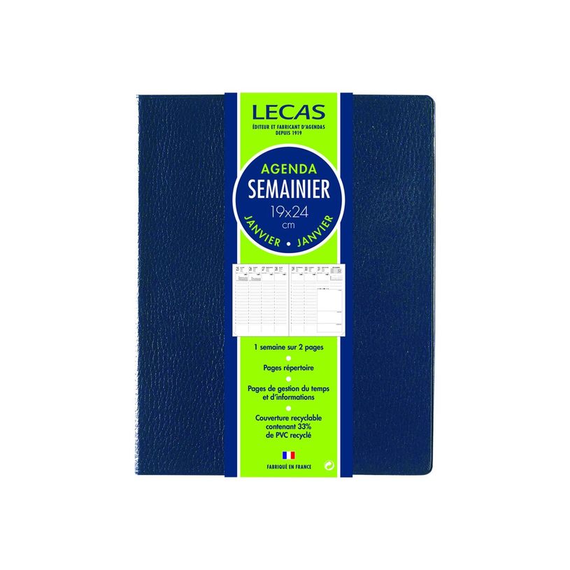 3147281209009-Agenda Classique - 1 semaine sur 2 pages - 19 x 24 cm - disponible dans différentes couleu-P_79151606_2-4