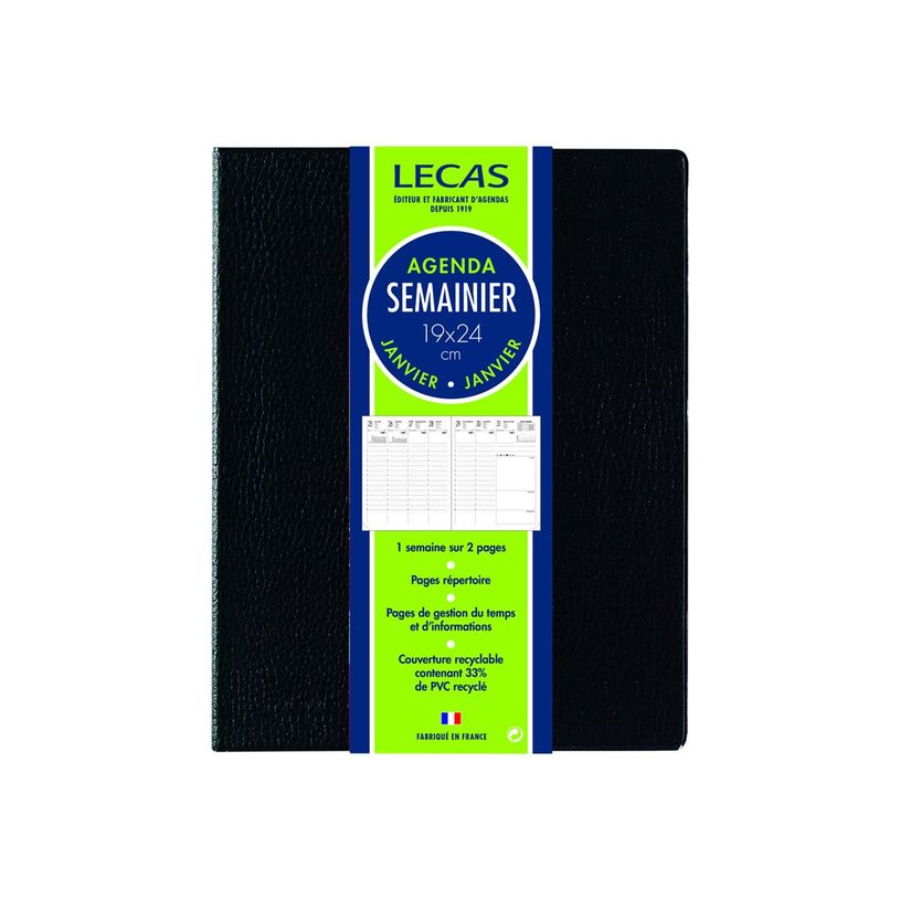 3147281209009-Agenda Classique - 1 semaine sur 2 pages - 19 x 24 cm - disponible dans différentes couleu-P_79151606_3-3