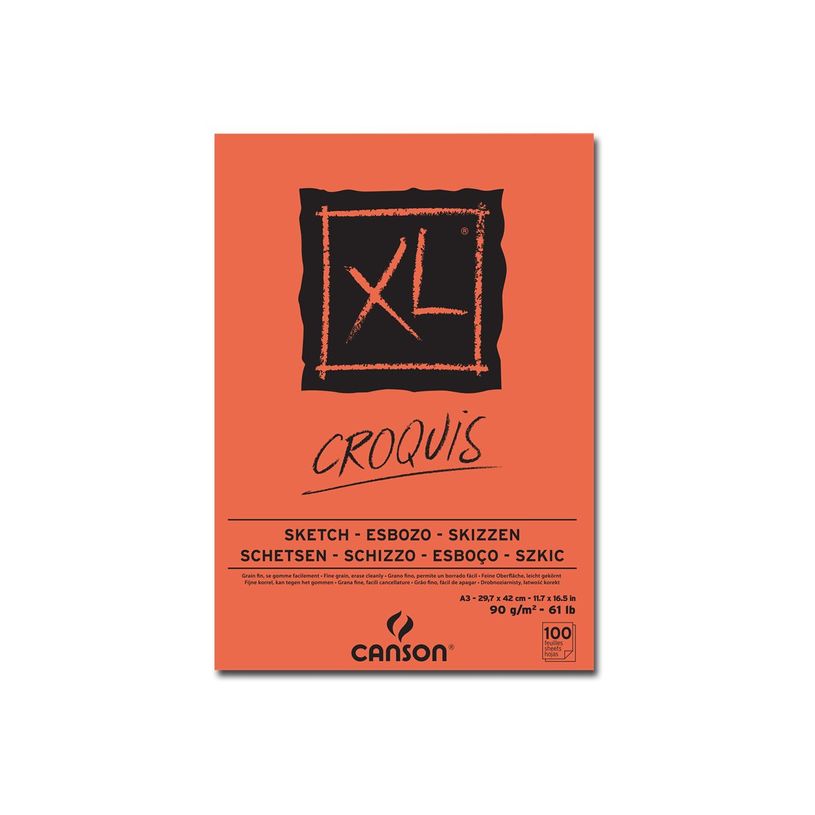 3148957873036-Canson XL - Bloc dessin croquis - 100 feuilles - A3 - 90 gr - ivoire-P_79151616_1-0
