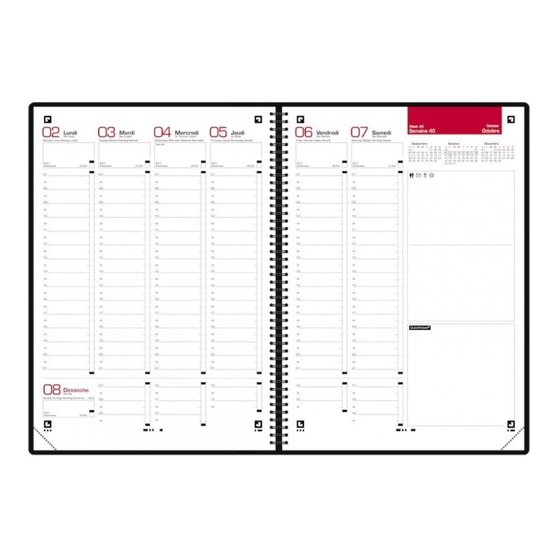 3147281793003-Agenda organiseur spiralé Oxford Voyage - 1 semaine sur 2 pages - 15 x 21 cm - disponible dans di-P_79151625_1-1