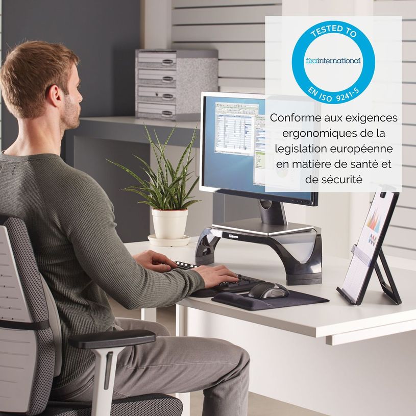 0043859541386-Fellowes Smart Suites - Support pour écran jusqu'à 21" - réglable en hauteur-P_79151630_4-3