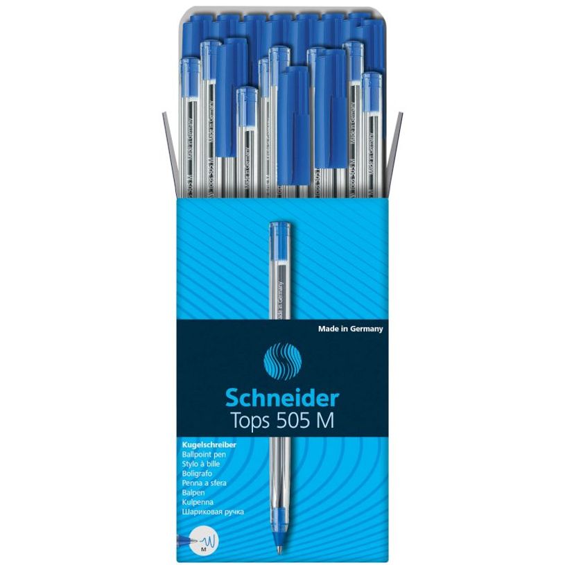 4004675004635-Schneider Tops 505 - 50 Stylos à bille - bleu - moyen-P_79151692_1-0