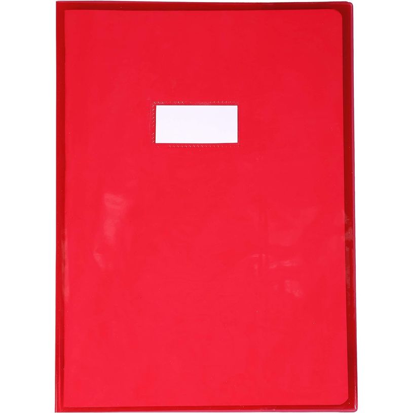 3210330732039-Calligraphe - Protège cahier sans rabat - A4 (21x29,7 cm) - cristalux - rouge transparent-P_79151743_1-0