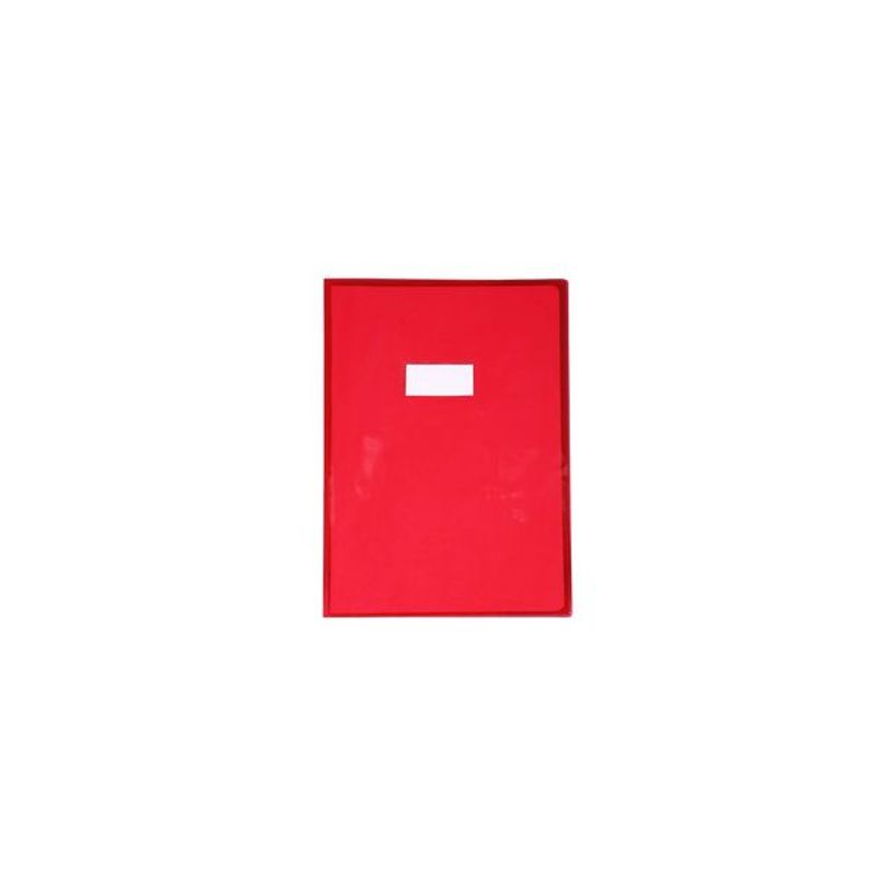 3210330734033-Calligraphe - Protège cahier sans rabat - 24 x 32 cm - cristalux - rouge transparent-P_79151748_1-0