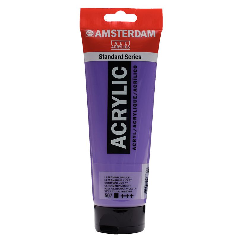 8712079267100-Amsterdam Standard Series Colores Acrílicos Tubo 250 ml Azul Ultramar Violeta 507 (17125070)--0