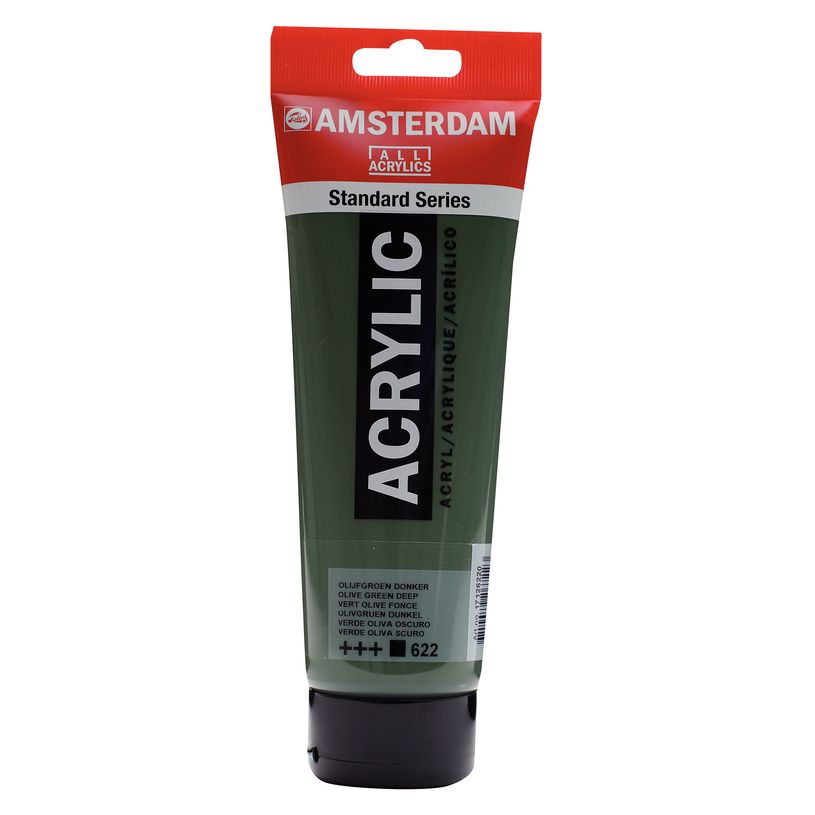 8712079267223-Amsterdam Standard Series Colores Acrílicos Tubo 250 ml Verde Oliva Oscuro 622 (17126220)--0