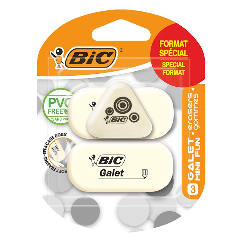 3086123388536-BIC - Pack de 3 gommes : 2 gommes galet et 1 mini gomme fun-P_79153809_1-0