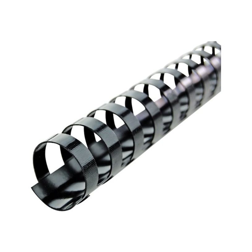 0033816096585-GBC - 25 peignes / anneaux de reliure en plastique - 10 mm - 65 feuilles - noir-P_79153972_1-0