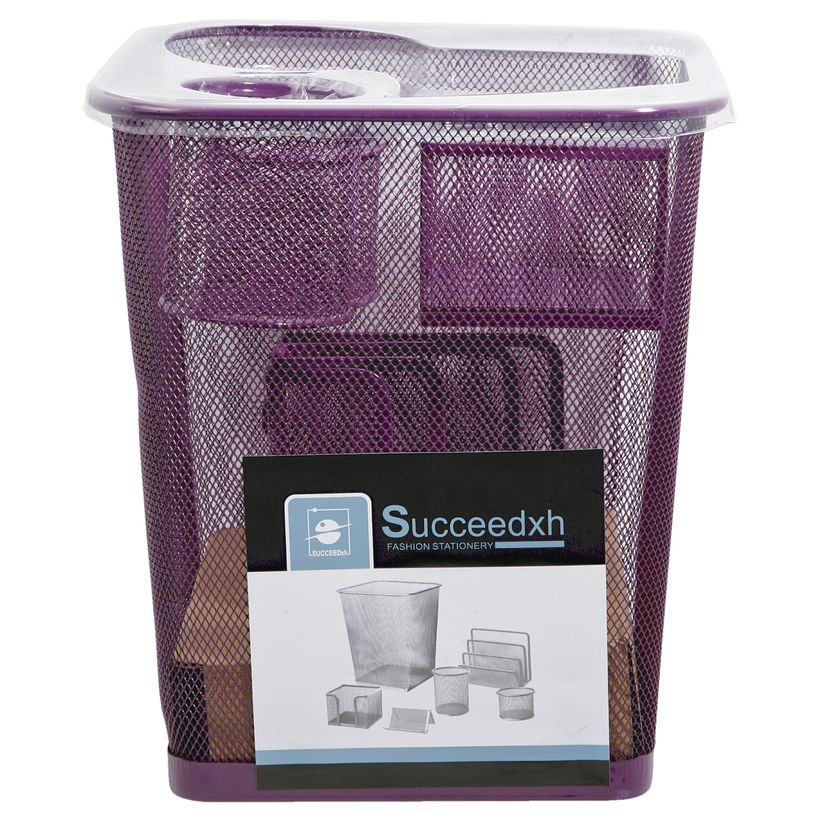 3173741165578-Carpentras Sign - Parure de bureau métal ajouré - 6 pièces - violet-P_79345264_1-0