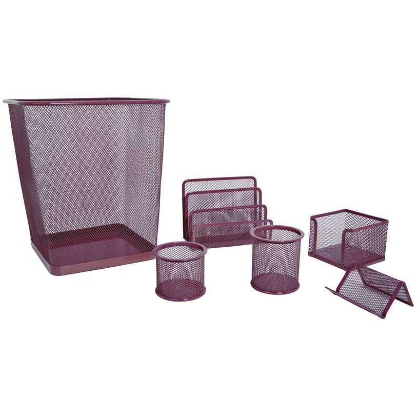 3173741165578-Carpentras Sign - Parure de bureau métal ajouré - 6 pièces - violet-P_79345264_2-1