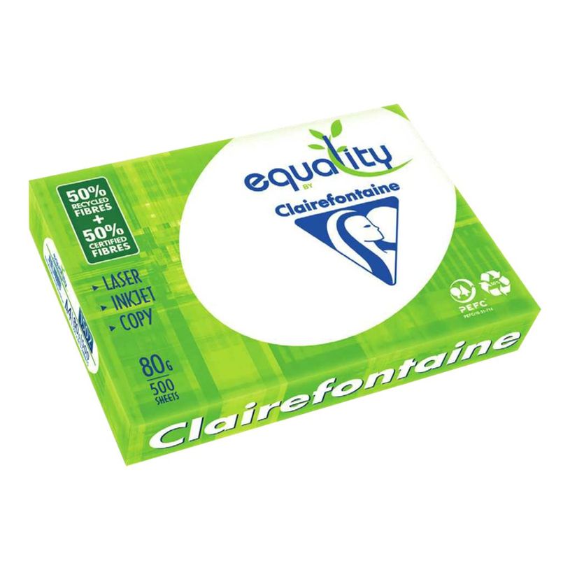 3329680150100-Clairefontaine Equality - Papier blanc - A3 (297 x 420 mm) - 80 g/m² - 50% recyclé - Rame-P_79345996_1-0