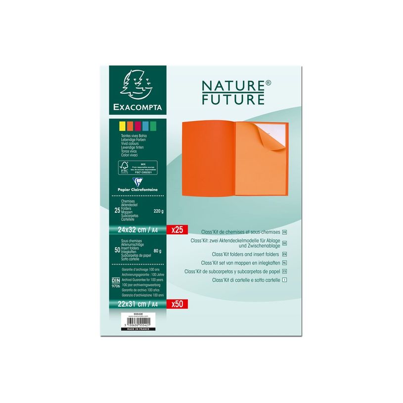 2012346205276-Exacompta Nature Future - 25 Chemises + 50 sous-Chemises - 210 + 80 gr - couleurs assorties-P_79346063_1-3