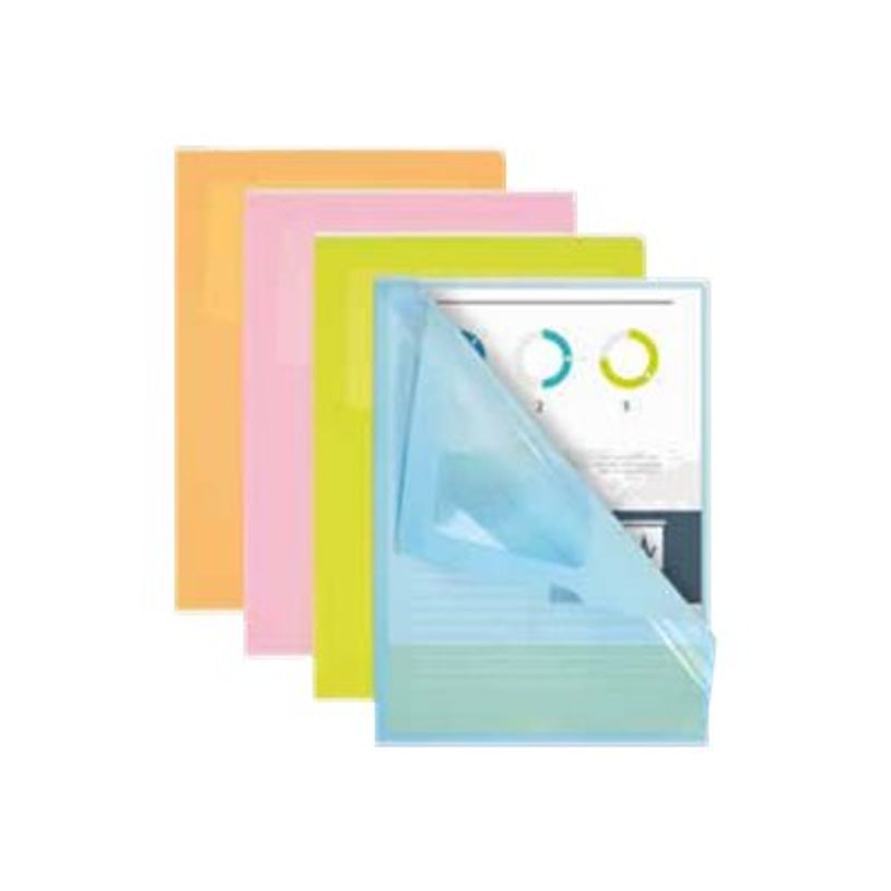 3045050260292-Favorita - 10 Pochettes coin à fenêtre - A4 - pour 40 feuilles - 14/100 - rose, vert pâl-P_79348349_1-0