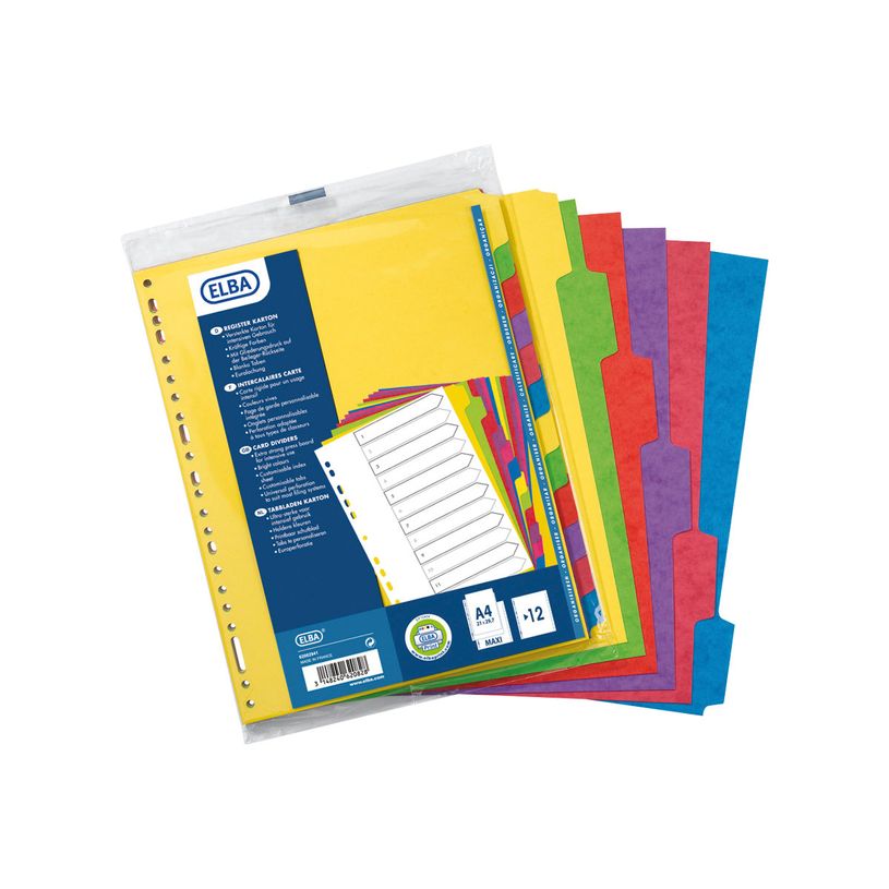 3148240620828-Oxford - Intercalaire 12 positions - A4 Maxi - carte colorée-P_79348389_4-3