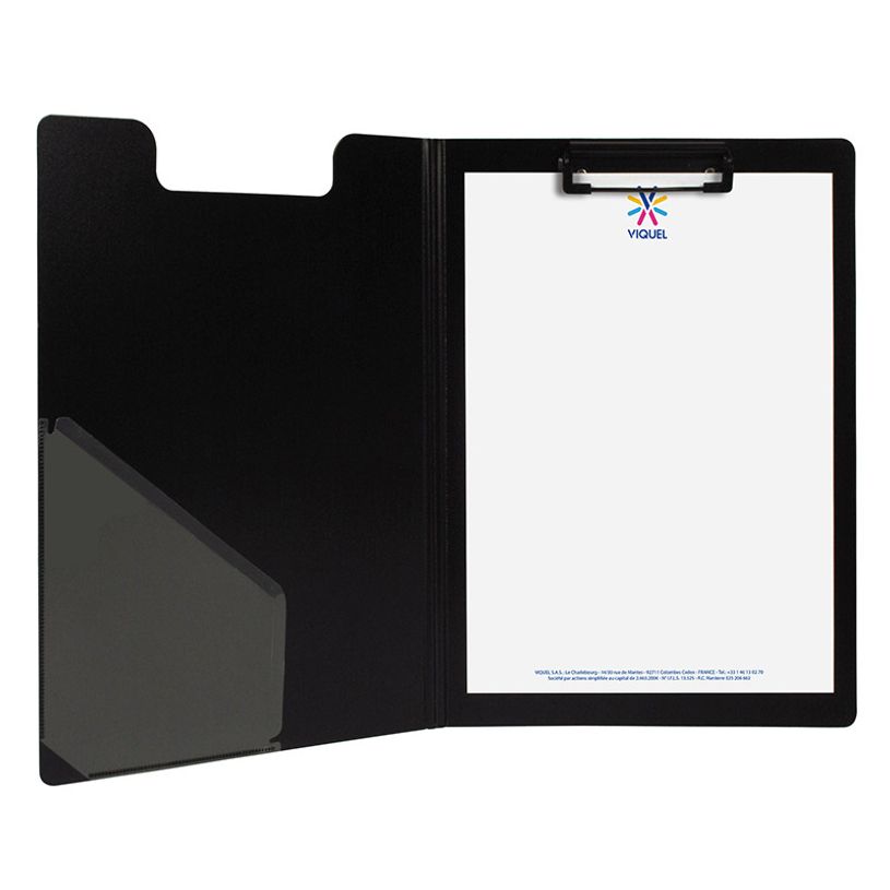 3135250502053-Viquel - Porte bloc à pince - A4 - avec rabat - noir-P_79348647_1-0