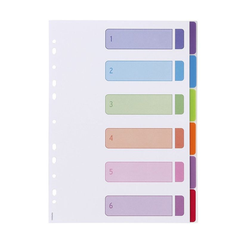 3135251563572-Viquel Intercolor - Intercalaire 6 positions - A4 - polypropylène coloré-P_79348697_3-2