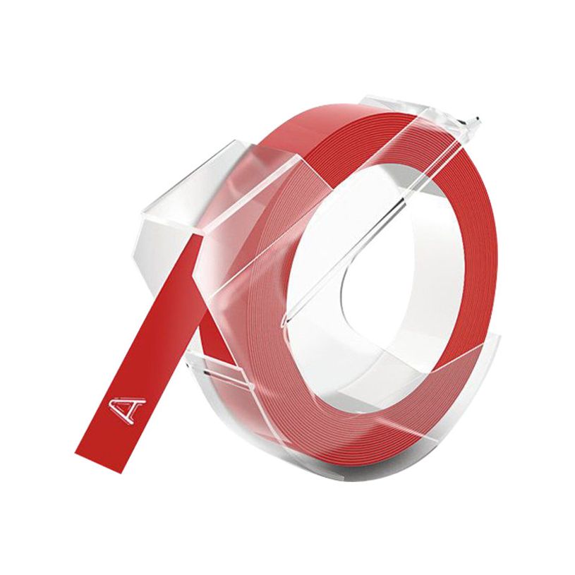 3501170898154-Dymo - Ruban d'étiquettes auto-adhésives 3D - 1 rouleau (9 mm x 3 m) - fond rouge-P_79349077_3-1