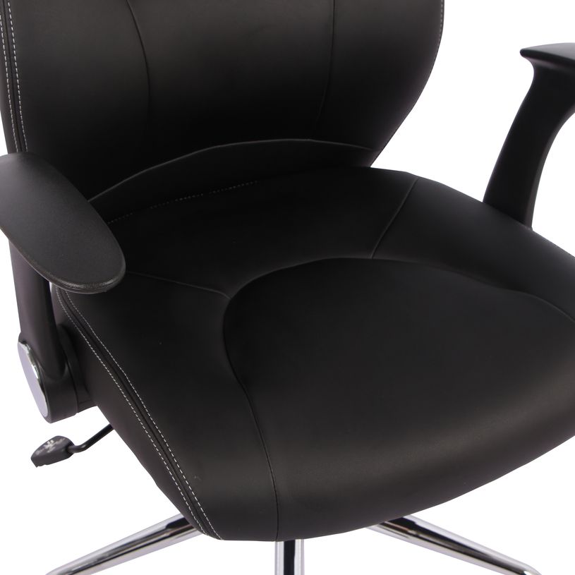 3397701921510-Fauteuil de bureau BRONTES - accoudoirs rabattables - appui-tête intégré - noir-P_79349192_3-2