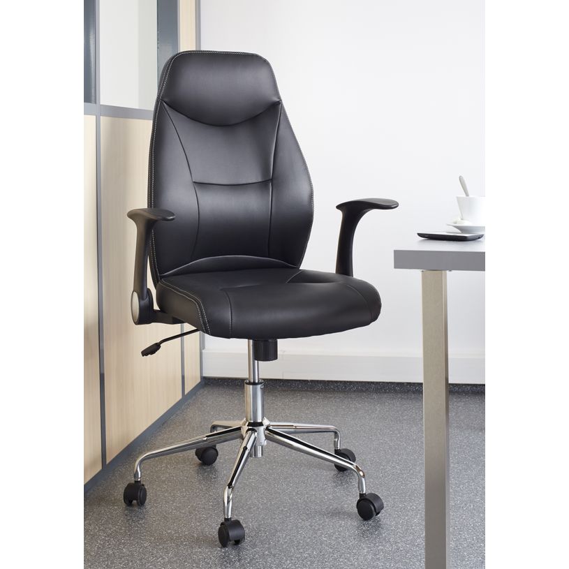 3397701921510-Fauteuil de bureau BRONTES - accoudoirs rabattables - appui-tête intégré - noir-P_79349192_5-4