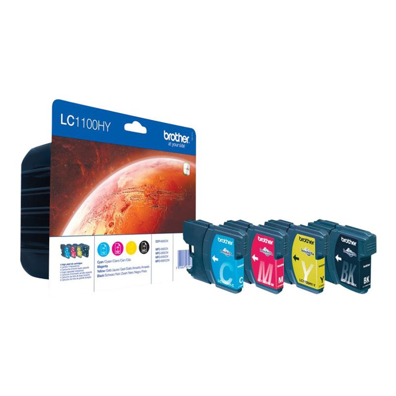 5014047561566-Brother LC1100XL - Pack de 4 - noir, cyan, magenta, jaune - cartouche d'encre originale-P_79349204_2-1