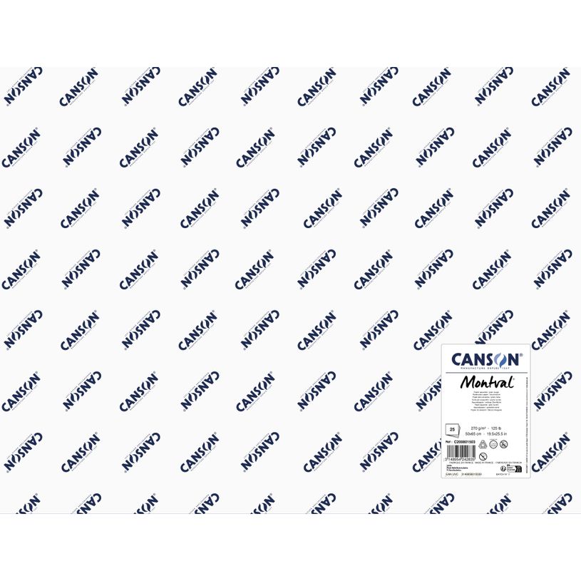 3148958015039-Canson Montval - Papier aquarelle - 50 x 65 cm - 270 g/m² - blanc--0