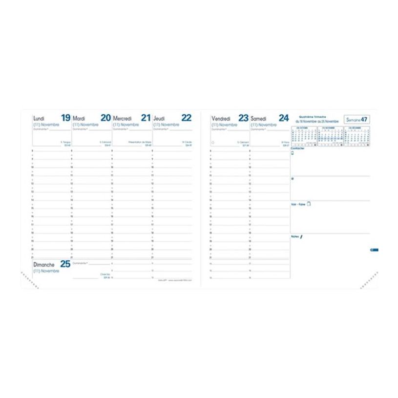 3371010302628-Club Executif - Agenda 1 semaine sur 2 pages - 16 x 16 cm - rose - Quo Vadis-P_79349440_2-1