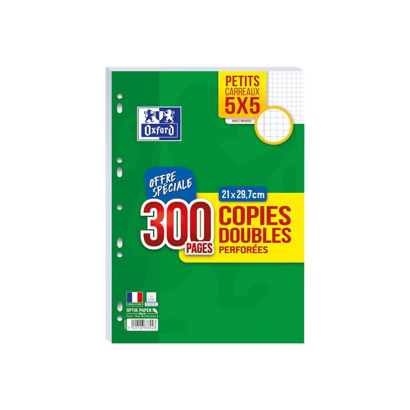 3020126878243-Oxford - copies doubles - 300 pages - A4 - petits carreaux (5x5 mm) - perforées-P_79350369_1-0