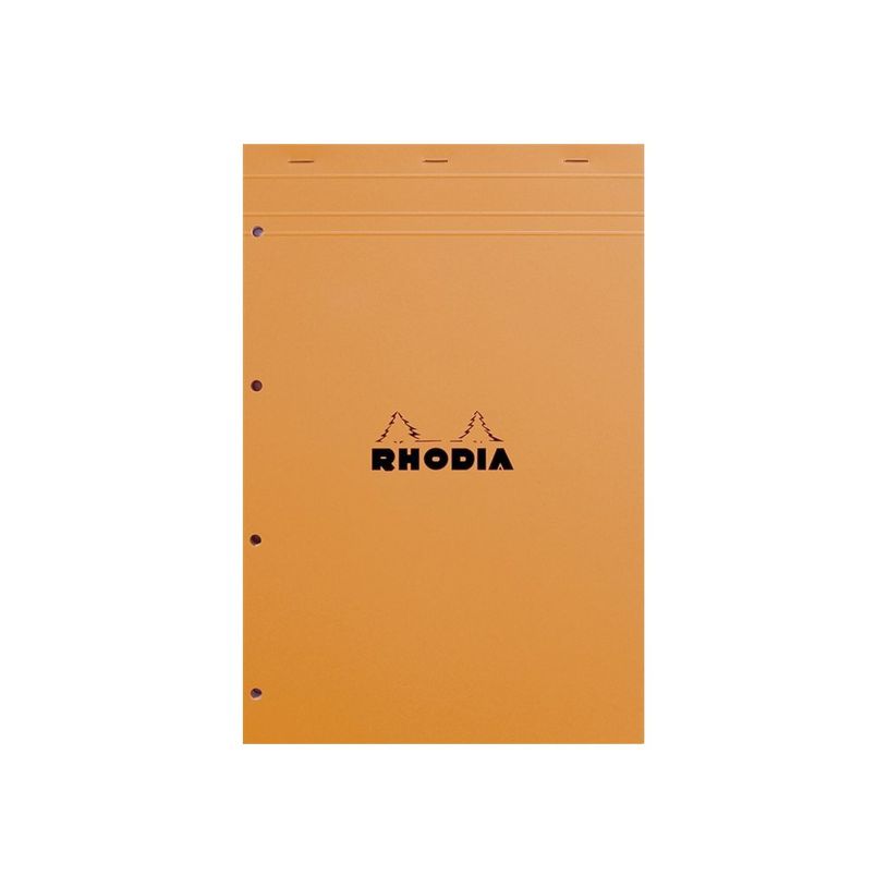 3037920201009-Rhodia Basics - Bloc notes - A4 - 160 pages - grands carreaux - 80g - orange-P_79350394_3-0