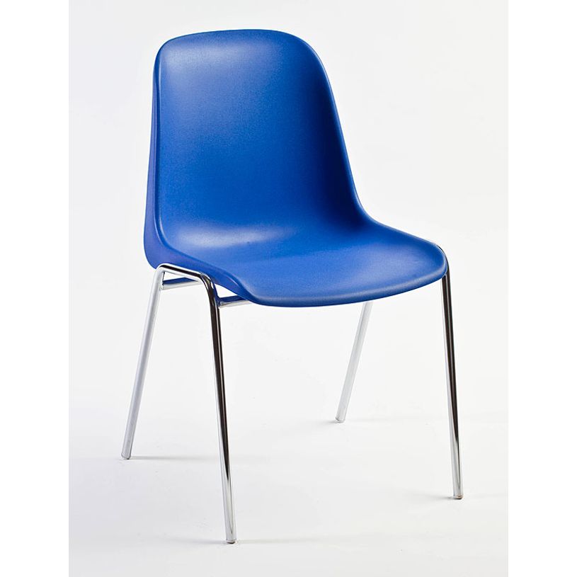 3701338804069-Chaise CHARLOTTE - pieds chromés sans accroche - bleu-P_79350468_1-0