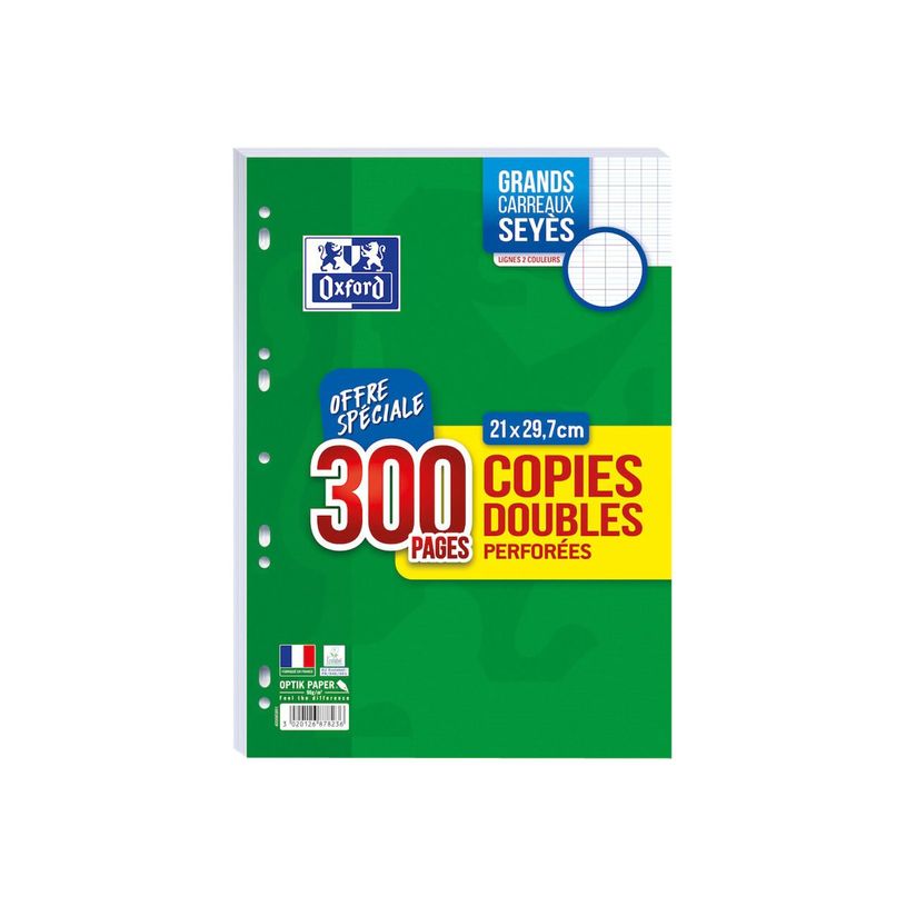 3020126878236-Oxford - copies doubles - 300 pages - A4 - grands carreaux (Seyes) - perforées-P_79350536_1-0