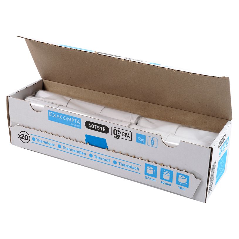 3130631407514-Exacompta - 20 Bobines thermiques - rouleaux TPE - 57 x 40 x 18 mm - sans Bisphénol A-P_79350960_6-0