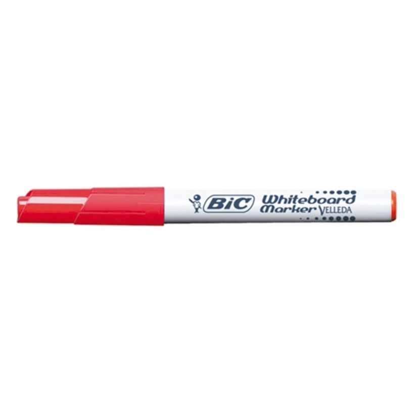 3086120017446-BIC VELLEDA 1741 - 4 Marqueurs - effaçables - pour tableau blanc - noir, rouge, bleu, vert - 1.4 mm--1