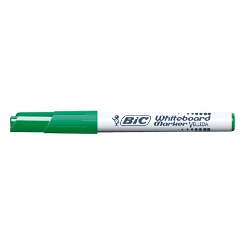 3086120017446-BIC VELLEDA 1741 - 4 Marqueurs - effaçables - pour tableau blanc - noir, rouge, bleu, vert - 1.4 mm--2
