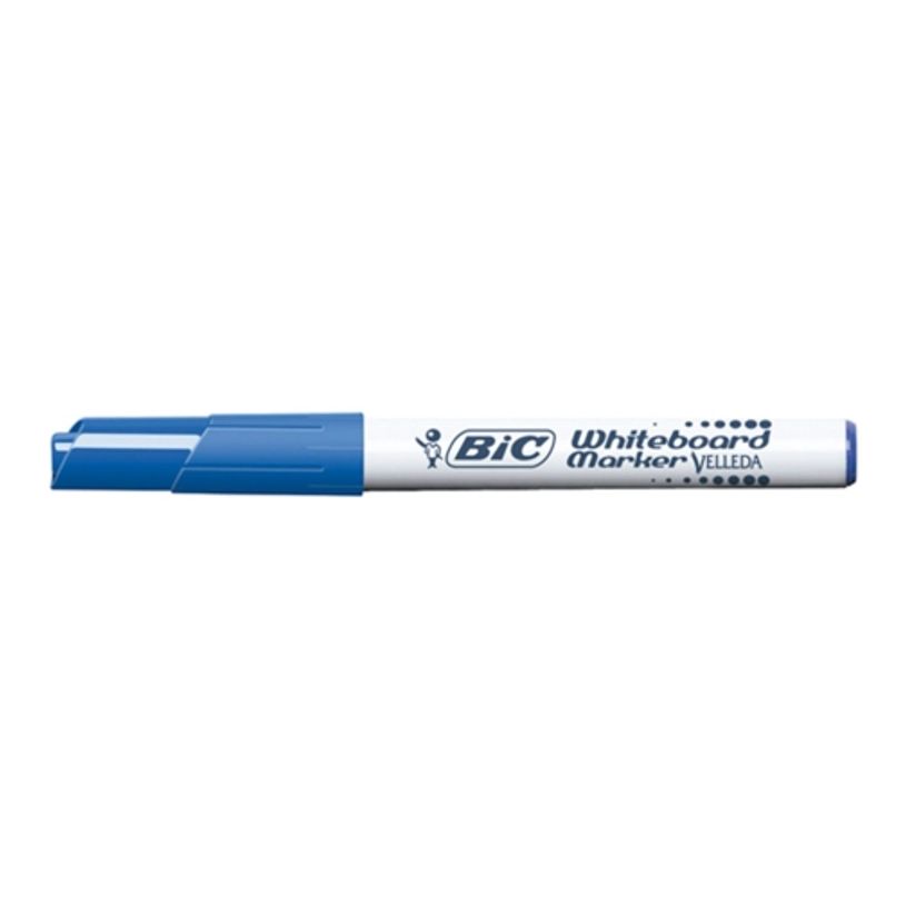 3086120017446-BIC VELLEDA 1741 - 4 Marqueurs - effaçables - pour tableau blanc - noir, rouge, bleu, vert - 1.4 mm--3