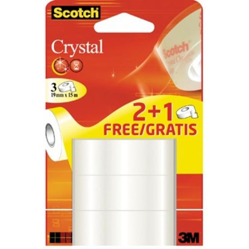4046719376537-Ruban Scotch Crystal - 19 mm x 15 m - 2 rouleaux + 1 gratuit-P_79351014_1-0