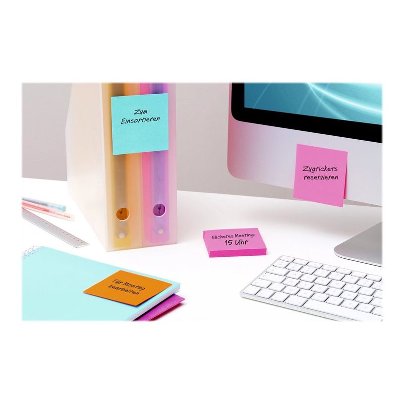 0051141906119-Post-it Super Sticky 675-3SSMX - Notas - 100 x 100 mm - 210 hojas (3 x 70) - fucsia, verde -P_79351063_1-2