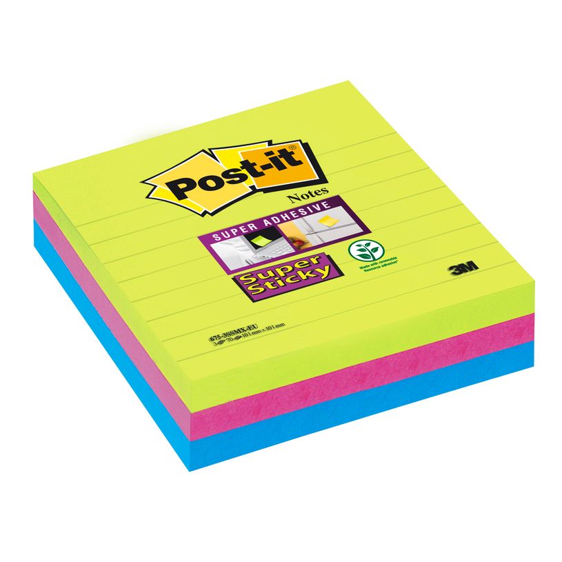 0051141906119-Post-it - 3 Blocs notes Super Sticky - grand format 101 x 101 mm-P_79351063_2-0