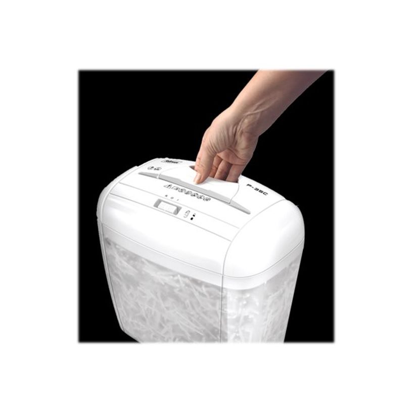 0043859553099-Fellowes Powershred P- 35C - Destructeur de documents - coupe croisée - 5 feuilles - blanc-P_79351079_2-1