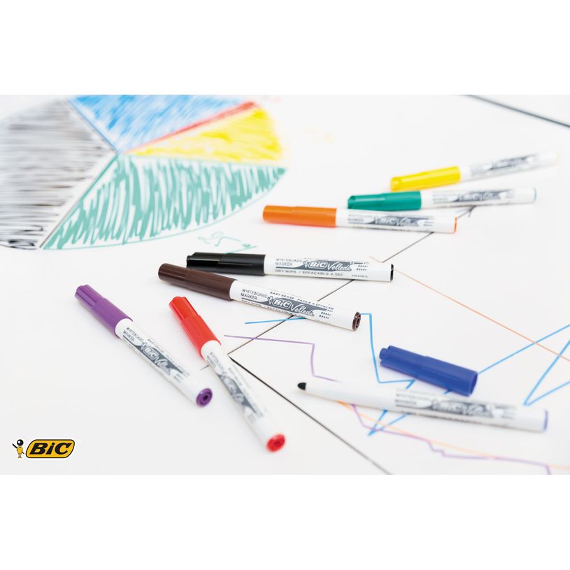3086120057466-BIC VELLEDA 1741 - Pack de 6 marqueurs effaçables - pointe ogive - couleurs assorties-P_79351091_7-6