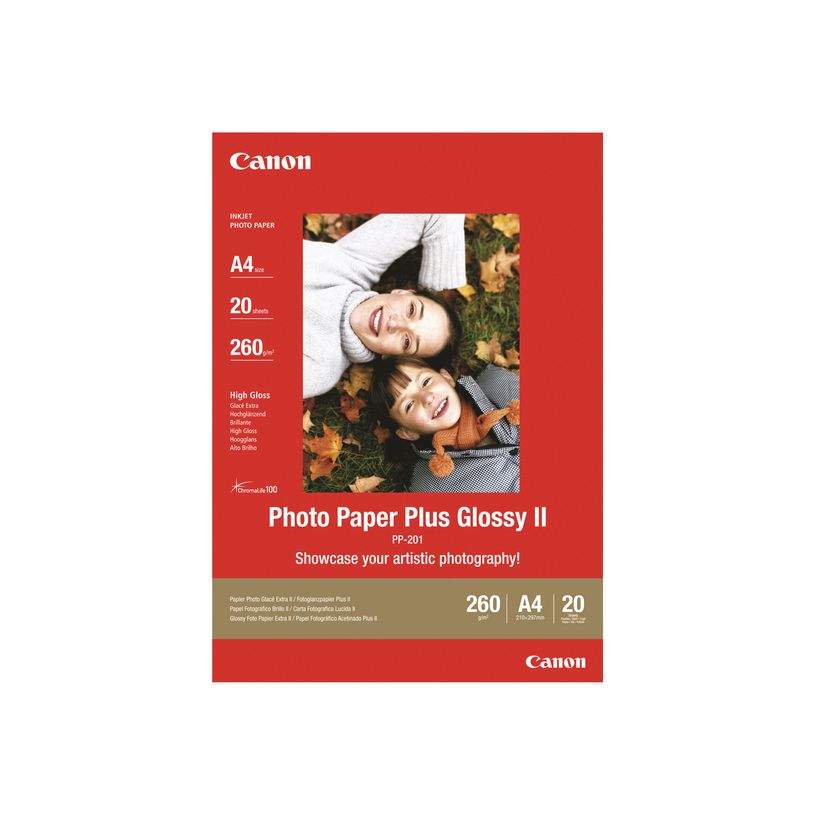 4960999537276-Canon Photo Paper Plus II PP- 201 - Papier photo brillant - 13 x 18 cm - 260 g/m² - 20 feu-P_79351144_1-0