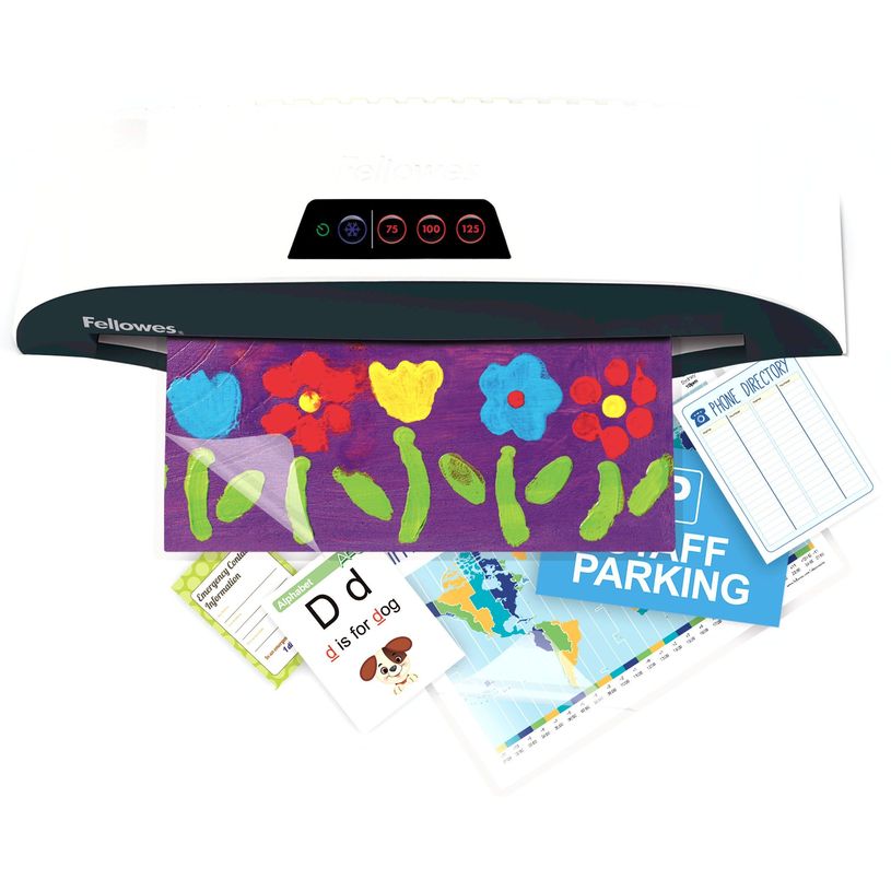 043859578535-Fellowes - Kit de démarrage assortiment de pochettes de plastification - 80 Microns--1