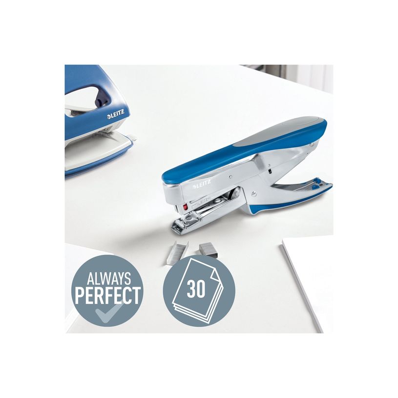 4002432357642-Leitz - Pince Agrafeuse bleu/gris - capacité de 30 feuilles - agrafes 24/6 ou 26/6-P_79351397_4-8