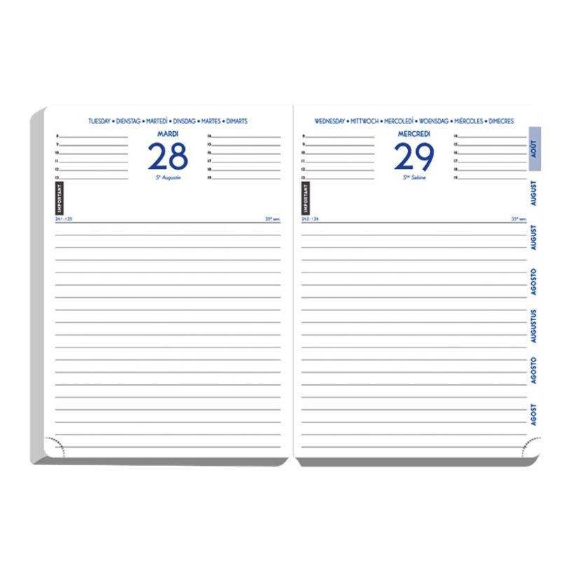 3660942000031-Agenda Tweed - 1 jour par page - 12 x 17 cm - disponible dans différentes couleurs - Exac-P_79351654_1-15